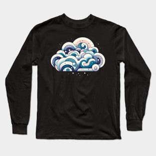 Serenity Swirls - Soft Colored Cloud Long Sleeve T-Shirt